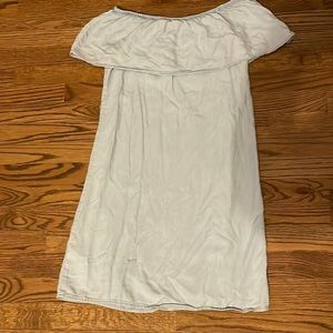 Old Navy dress light blue size small. Can be worn off the shoulder or not